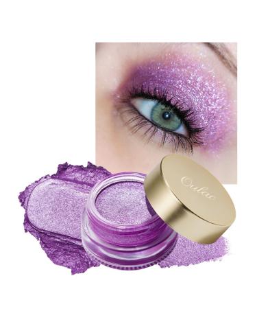 Oulac Purple Glitter Cream Eyeshadow for Women with Moisturizing Smooth Formula. Multi-use for Highlighter  Highly Pigmented Metallic Shimmer Eye Makeup.Waterproof  Large Capacity 0.42 oz.(13) Well-dressed (13)