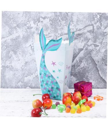 HOMSFOU 72 Pcs Disposable Food Containers Container Disposable Containers Christmas Decor Popcorn Container Mini Cake Toppers Gift Bags Party Popcorn Boxes Child Mermaid Candy - Buy Online on GoSupps.com