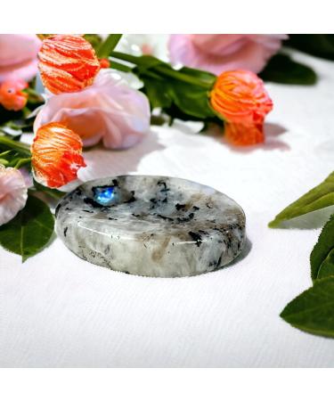 Opalite Crystal Worry Thumb Stone - Rainbow Moonstone for Natural Healing and Stress Relief - Buy Online on GoSupps.com