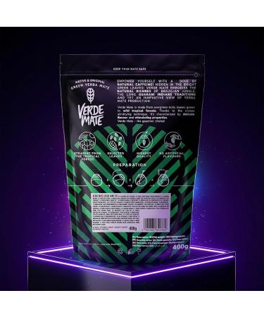 Verde Mate Green Game On 400g Yerba Mate pour une nergie de gamer aromatis une boisson nergisante - Buy Online on GoSupps.com