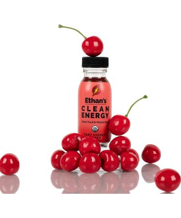 Ethan's Organic Clean Energy Shots Tart Cherry, Sugar Free Natural Pre-Workout Focus Boost, Gluten Free, Vegan, B6 & B12 Vitamin C with Green Tea Extract and Guayusa (2 Pack of 2oz Shots) Cherry,Ginger 2 Fl Oz (Pack of 2) - Buy Online on GoSupps.com