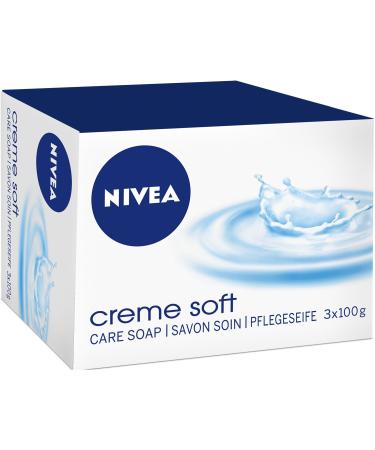 Nivea Cream Soap Creme Soft 3 x 100 g pack of 3 (3 x 3 pieces) Almond 100 g (pack of 3)