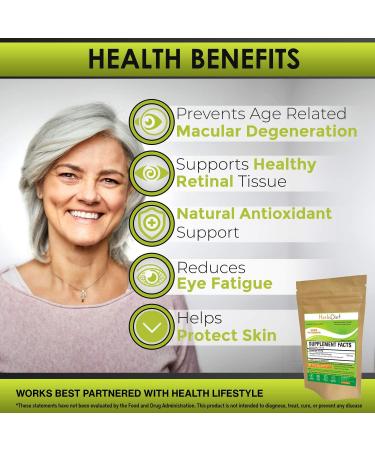 Lutein 5% with Zeaxanthin Extract Powder | Eye & Vision Health Macular Support Marigold Supplement | Antioxidant Support for Healthy Skin | Non-GMO (50 gram / 1.76 oz) - Buy Online on GoSupps.com