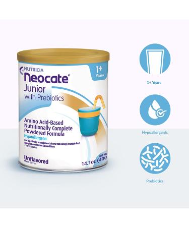 Neocate Junior - Hypoallergenic Amino Acid-Based Toddler Formula - Unflavored 14.1 Oz Can - 1 Pack - Buy Online on GoSupps.com