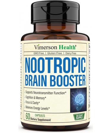Vimerson Health Nootropic Brain Booster - Unflavored - 60 Capsules