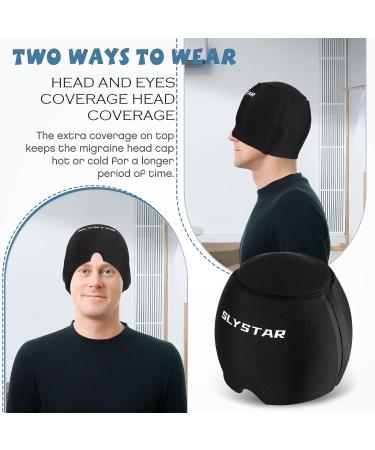 Migraine Relief Cap - Hot/Cold Therapy Head Wrap for Headache, Sinus & Stress Relief | Nylon Spandex Headache Hat - Buy Online on GoSupps.com