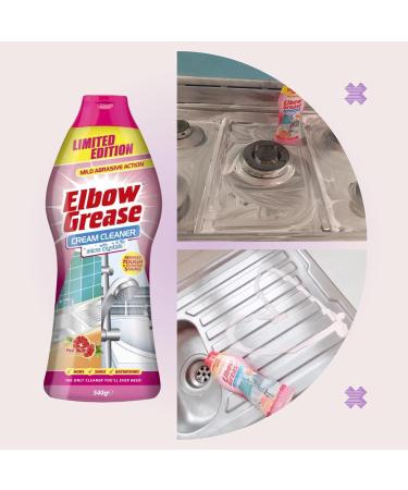 KITCHEN OVEN CLEANER BUNDLE (DELUXE) | Elbow Grease Oven Cleaning Kit 500ml Cream Cleaner Pink 540g Microfibre Cloth 1Pk Handgrip Scourer 4Pk & Gloves (M) 1Pk 100 ml (Pack of 5) - Buy Online on GoSupps.com