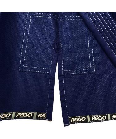 REEVO Guard X BJJ Gi Navy Blue - Ultra Light Brazilian Jiu Jitsu Kimono/Uniform A2L - Buy Online on GoSupps.com