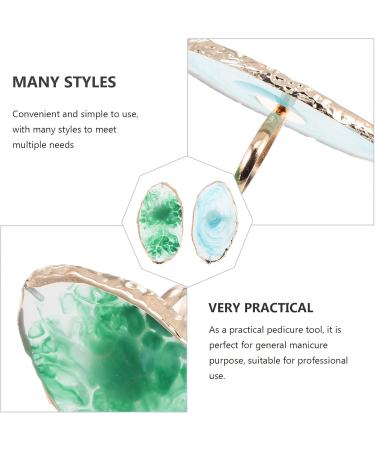 Ciieeo Lot de 2 Palettes Annulaires pour Nail Art Palettes de Manucure en Plastique Rigide Bleu et Vert Planches de M lange pour Vernis Ongles Accessoires Professionnels et Usage - Buy Online on GoSupps.com
