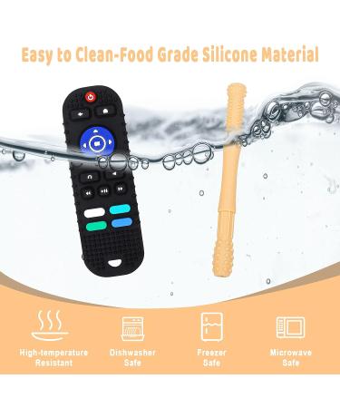 Soft Silicone Baby Teether Toys - 3 Pcs/Set for Babies 3-12 Months | Remote Control Shape Teethers for Teething Relief and Soothing Chew Toys - Buy Online on GoSupps.com