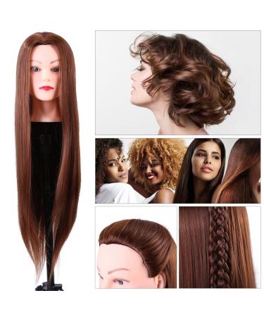 Hairdresser Training Head - Synthetic Fiber Doll Head for Hair Cutting Practice | International Shipping Available - Buy Online on GoSupps.com