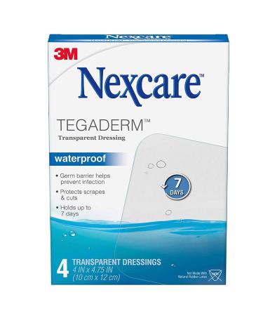 Nexcare Tegaderm Transparent Dressings 4 Inches X 4 4 Inches