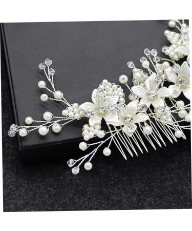 Didiseaon Pearl Hair Barrettes Pearl Flower Hair Comb Bride Insert Comb Bridal Hair Clip Bridal Headdress Wedding Headpiece Prom Headpiece Accessories Bridesmaid - Buy Online on GoSupps.com