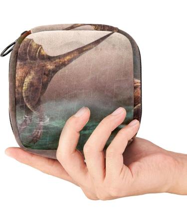 Stylish Dinosaur Menstrual Pad Bag with Zipper | Ladies Napkin Pouch & Tampons Collection Bag for Women & Girls - Buy Online on GoSupps.com