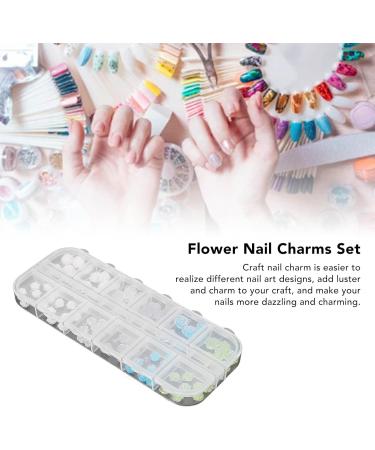 3D Cute Flower Nail Charms Nail Glitter Charm Rhinestones Ornaments Nail Art Decorations Glitter Accessories for DIY Craft Nail Art Design Manicure Decor - Buy Online on GoSupps.com