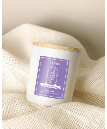 AOOVOO Lavender Scented Candles - Aromatherapy Soy Candle with Crystals | 10oz Gifts for Women & Moms - Perfect for Christmas & Birthdays - Buy Online on GoSupps.com