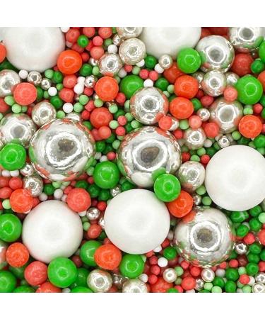 Twist Ingredients - Pearls Mix - Twinkle Christmas - Cake Topper Sprinkles - 1kg Edible Shimmer Ball Cupcake Decorations - Perfect for Weddings Christenings & Xmas Parties Twinkle Xmas