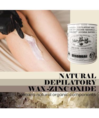 Sharonelle Soft Wax All Purpose Hair Removal Natural Depilatory Canned Wax for Sensitive Skin Canada-Made Melting Wax in Black color Canned Package (1PC ZincOxide) 500 ml (Pack of 1) Zincoxide - Buy Online on GoSupps.com