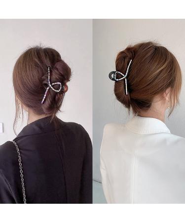 Shop Kavya Big Thick Hair Clips - Shiny Slide-Resistant Claw Clips for Women | Strong Support Grippers for All Hair Types - Buy Online on GoSupps.com