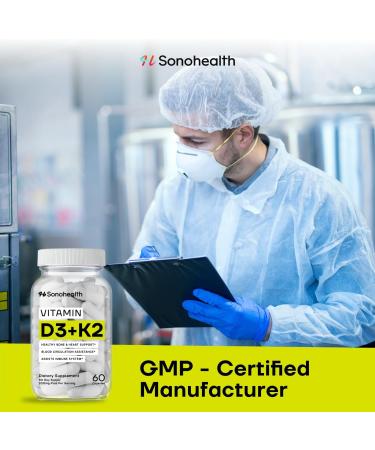 Vitamin D3 + K2 with BioPerine High Absorption 3-in-1 Formula Vegan-Friendly Non-GMO Gluten-Free Supports Bone Heart and Immune Health 60 Capsule 1 Count (Pack of 60) - Buy Online on GoSupps.com