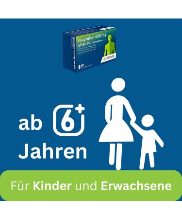 Vitenda Ibuprofen 400mg - Effective Pain & Fever Relief (2x50pcs) - Fast International Shipping - Buy Online on GoSupps.com