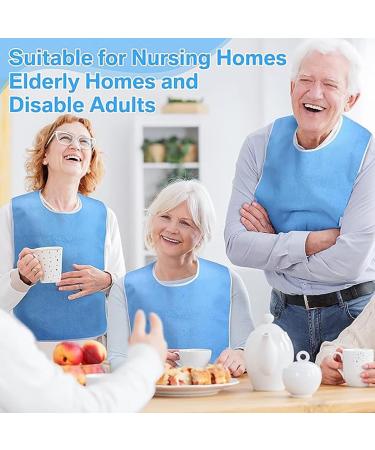 Adult Bibs adult Bibs for Women adult Bibs for Men adult Bib bibs for Adults adult Bibs for Elderly Women 2pcs Blue - Buy Online on GoSupps.com