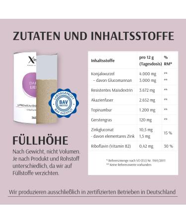 Xbyx Intestine Love - Vegan Gluten-Free Powder for Healthy Weight Loss | 360g | Premium Fiber for Intestinal Health | No Sweeteners or Artificial Flavors | Made in Germany - Buy Online on GoSupps.com