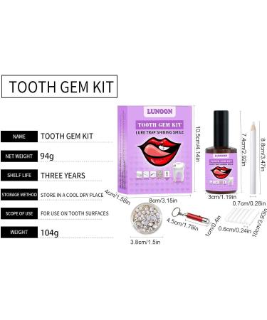 Voihamy Tooth Strass Set | DIY Tooth Jewelry & Crystal Decoration | Gemstone Set with Glue - Buy Online on GoSupps.com