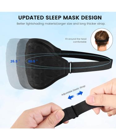 3D Deep Contoured Sleep Mask for Men & Women - Soft Breathable Eye Shade for Travel Yoga & Naps - Adjustable Strap Night Blindfold - Buy Online on GoSupps.com