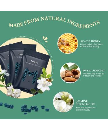 Maxpearl Hard Wax Beads 300g - Hair Removal Wax Beans for Brazilian Bikini Face Eyebrows Arms Legs - Pack of 3 - Buy Online on GoSupps.com