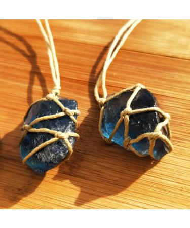 Raw Blue-green Fluorite Crystal Pendant Necklace with Reiki Chakra Healing Treatment - Buy Online on GoSupps.com