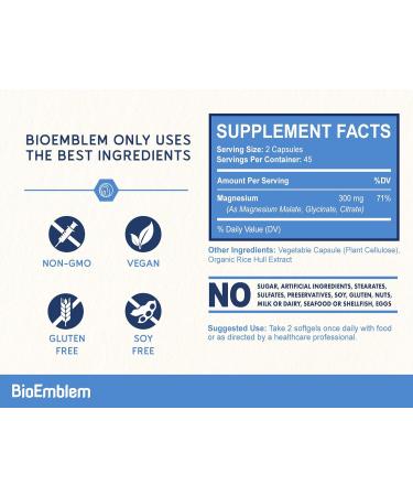 BioEmblem Triple Magnesium Complex and Turmeric Curcumin Supplement and CoQ10 with BioPerine - Buy Online on GoSupps.com