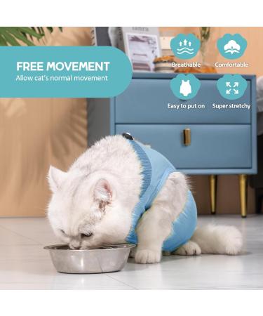 Avont Katzenbody Recovery Suit for Cats | Leak Protection after Surgery Spay and Wound Care | Comfort Fit for Abdominal Wounds - Blue L - Buy Online on GoSupps.com