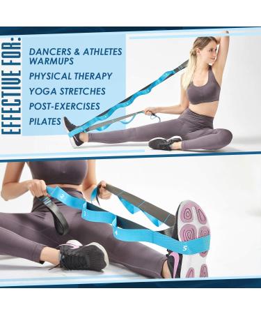 Relax Tony 12-Loop Non-Elastic Yoga Stretching Strap for Physical Therapy & Home Workouts - Buy Online on GoSupps.com