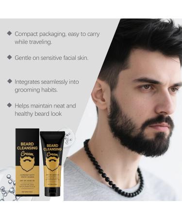  Yugugomo Beard Cleanser Moisturizing Balm and Softening Cream | Cleansing Cream for Thick Beard Ideal for Shaving Grooming Daily Care Travel Weekends and Home - Buy Online on GoSupps.com
