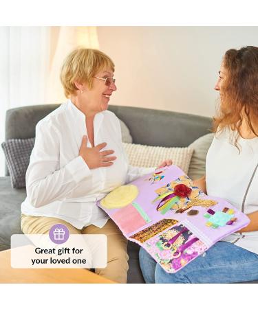 Calming Sensory Fidget Blanket for Dementia Activities | Elderly Products for Alzheimer's, Aspergers, Autism, Anxiety | Comforting Dementia Aid - Buy Online on GoSupps.com