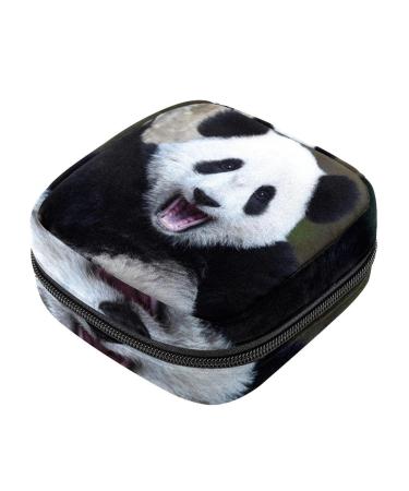 HomeDecorZone Portable Period Kit Bag Feminine Product Pouch for Girls for Pads Bag and Tampons with Zipper Panda Animal Multicoloured 20