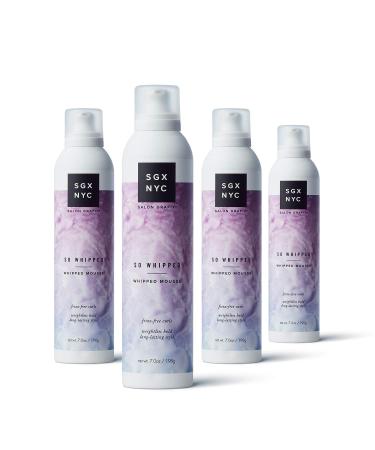 SGX NYC So Whipped Whipped Mousse for Nonstop Curls and Waves (7 Ounce) (Pack of 4)