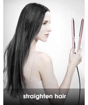 ANGENIL Argan Oil Flat Iron & Curling Iron - Dual Voltage Ceramic Straightener for Thick Hair - 1.6 Inch Quick Styling - Professional Portable Design - Buy Online on GoSupps.com