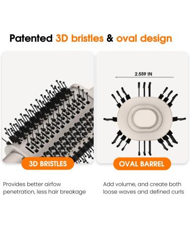 Professional Hair Dryer Brush | 110 000 RPM Hot Air Brush | Fast Drying & Styling for All Hair Types | Ionic Anti-Frizz Technology - Buy Online on GoSupps.com