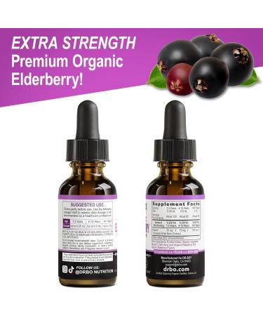 Elderberry Syrup Organic Liquid Drops - Sugar Free Immune Support Supplement for Adults & Kids Ages 1 Immune Booster - Pure Organic Elderberry Syrup Liquid Drops Tincture Extract Concentrate 1 Fl Oz - Buy Online on GoSupps.com