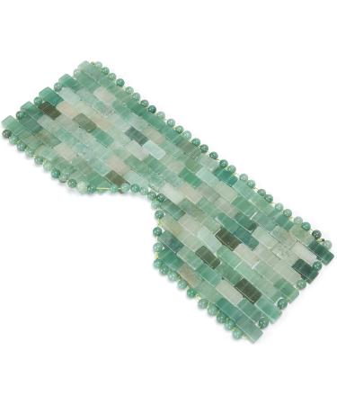 Verdant Touch Jade Eye Care Mask - Natural Aventurine Facial Massage Device for Relaxation & Tiredness Relief - Buy Online on GoSupps.com