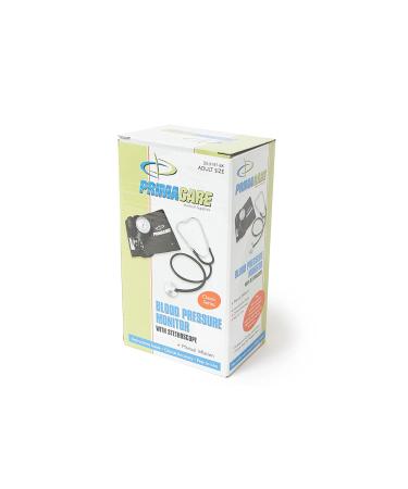 PRIMACARE Professional Classic Manual Blood Pressure Kit with Stethoscope - Adult Size, Emergency BP Monitoring Set in Portable Case - Black - Buy Online on GoSupps.com