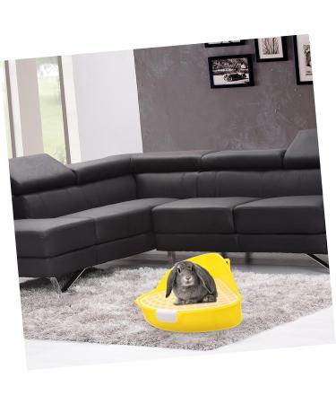 BESPORTBLE 2pcs Box Rabbit Toilet Little Pee Toilet Bins Ferret Chinchilla Rat Hamster Hedgehog Animal Plastic 25X19X10CMx2pcs Yellowx2pcs - Buy Online on GoSupps.com