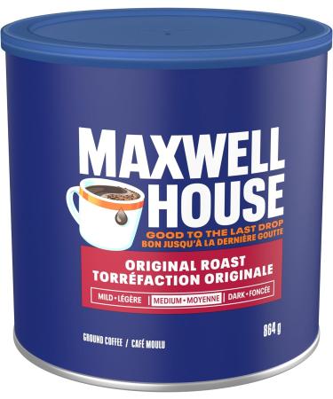 Maxwell House Medium Original Roast Ground Coffee 864 gr Tin - Buy Online on GoSupps.com