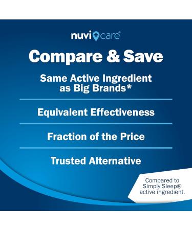 NUVICARE Nighttime Sleep Aid with Diphenhydramine HCl 25 mg Non Habit Forming Regular Strength Sleeping Pills for Adults 200 Caplets - Pack Of 2 - Buy Online on GoSupps.com