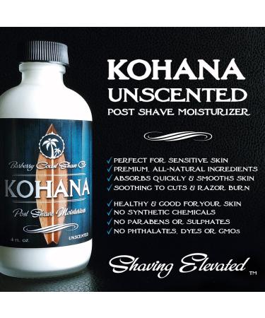 Unscented Kohana Aftershave for Men | Alcohol-Free Post Shave Moisturizer & Face Lotion | All-Natural Skin Care for Sensitive Skin - Buy Online on GoSupps.com