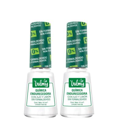 Valmy Chemical nail hardener with garlic and lemon free from formaldehyde for the treatment of nail polish and hardeners 14 ml 2 pieces