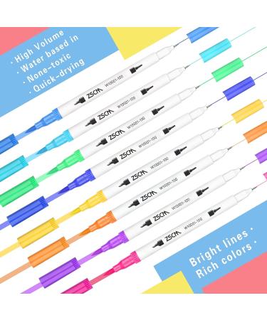 100 Colors Duo Tip Brush Markers Pens - Watercolor Art Markers for Coloring Books - Christmas Gifts for Kids & Adults - Buy Online on GoSupps.com
