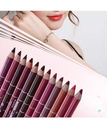 Buy WINOMO Women Lipstain Set - 12pcs Waterproof Lip Liner Pencils for Smooth Application | Professional Makeup - Buy Online on GoSupps.com